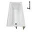 Baignoire en alcôve en acrylique blanc brillant avec drain extérieur 66 po x 32 po Streamline-101700378