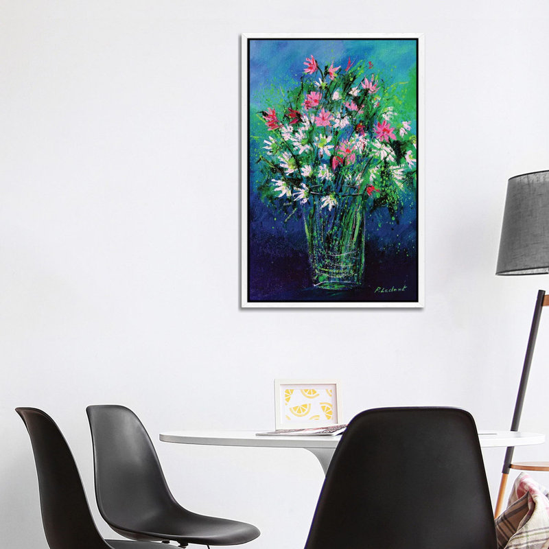 Still Life Spring 2020 by Pol Ledent - Painting on Canvas, White Floater Framed, 101.6cm H x 66.04cm W x 3.81cm D