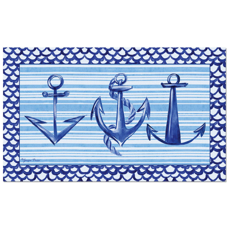 Tapis de sol pour vestibule intérieur / extérieur Anchors Away