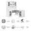 Bureau avec rehausse L 59,37 W Arkyn