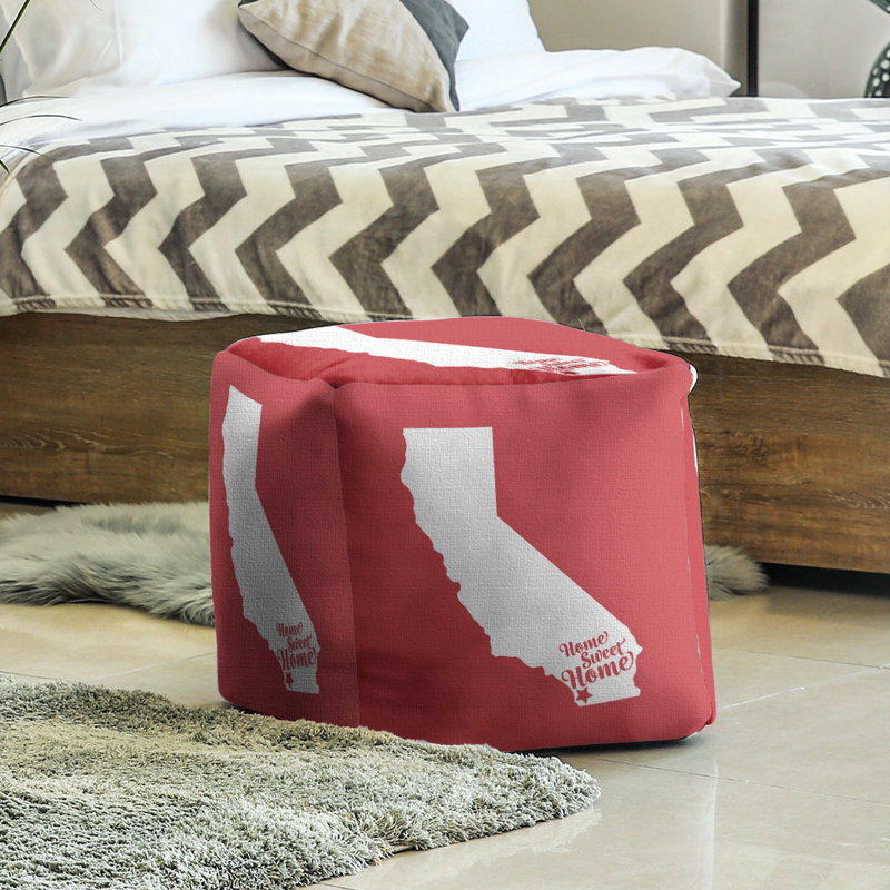 Repose-pieds cube san diego home, Rouge