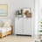 Tilted Laundry Hamper With Removable Basket, Hidden Laundry Hamper, Bathroom Laundry Hamper Storage Cabinet, Free-Standing Home Organizer, White