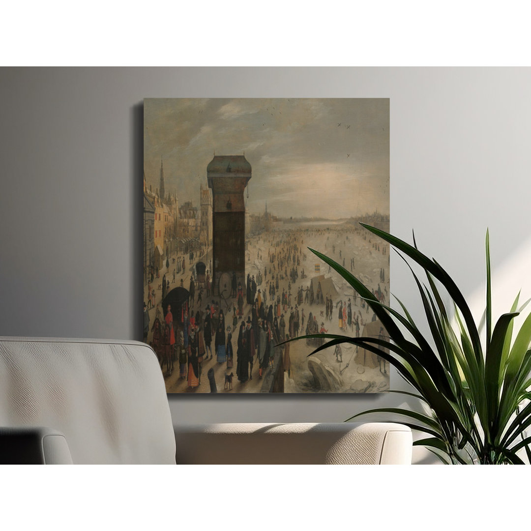 Winter Scene Canvas Wall Art, Hendrik Avercamp, Gallery Wrapped, Ready to Hang, Archival Quality, Dutch Golden Age, Statement Piece