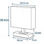 Slimline Metal Rectangle 28cm Bedside Lamp-1991778114