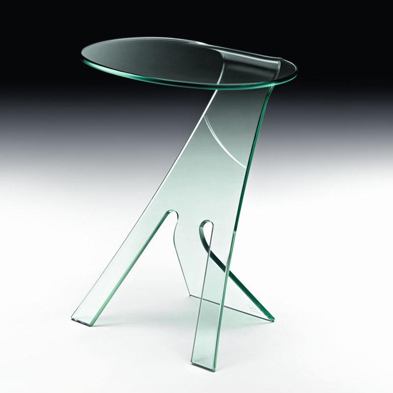 Ernestine 42cm W Glass Bedside Table