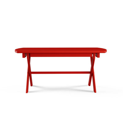  Table d'extérieur pliante ovale, rouge tracteur
