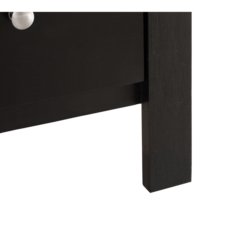 Commode 5 tiroirs Baer, Noir