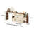 Vintage Cream Extendable Ultra-Thin Vanity with Drawers-1533072122
