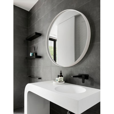 Alastar Metal Flat Mirror with Shelves