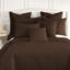 Ensemble de 2 taies décoratives matelassées à motif carré en microfibre brossé à double bordure avec bords passepoilés Southshore Fine Linens, brun, 20 po x 36 po, brun-324762885-399142845
