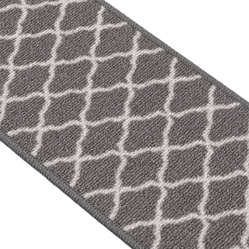 Tapis d'escalier Stroude, Gris / blanc, 7