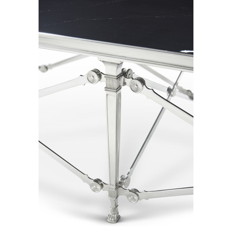 Spencer London Rectangular Nickel Cocktail Table