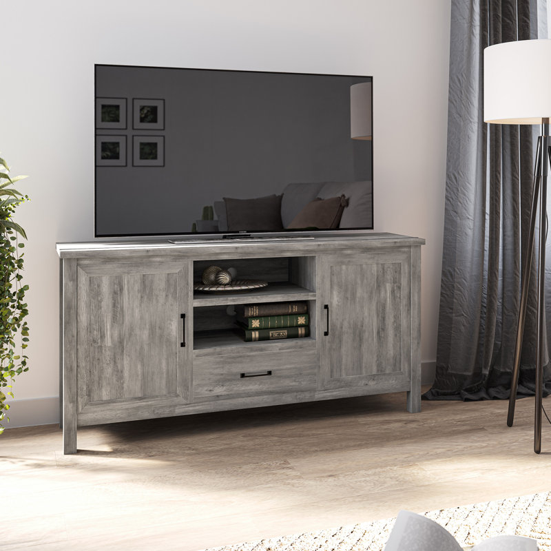 Meuble télé pour téléviseur de 65 po ou moins Bingen, gris