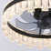 20" Dimmable Crystal Ceiling Fan With Led Light And Remote Control