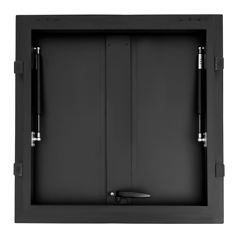 Trappe de sécurité robuste en alliage d'aluminium, L 26,37 po x H 26,37 po, Noir