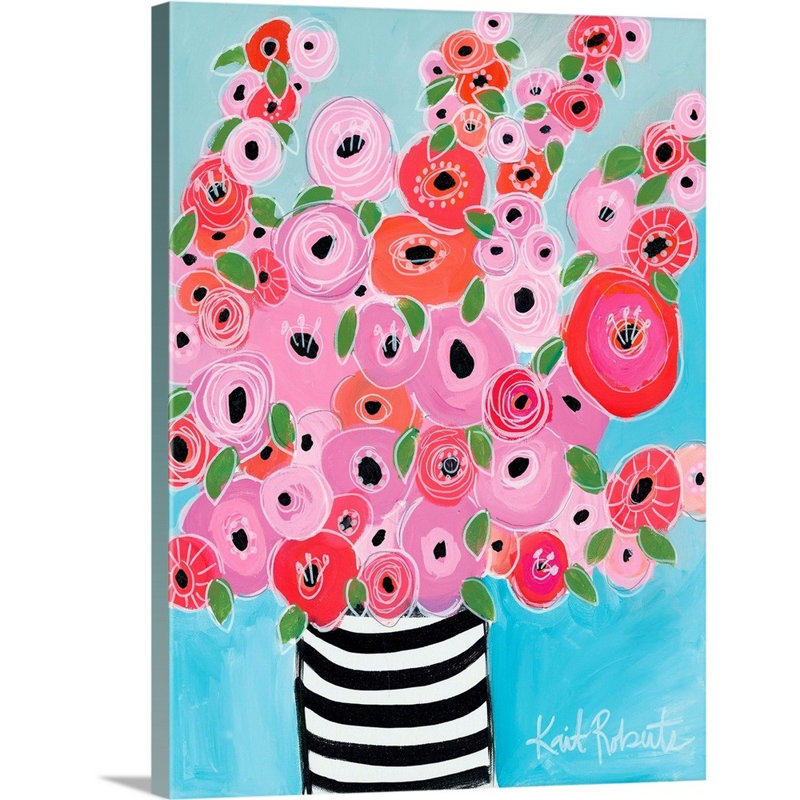 Reproduction d’art sur toile, "Dreaming of Poppies" par Kait Roberts, Toile tendue, H 40 po x l 30 po x P 1,25 po