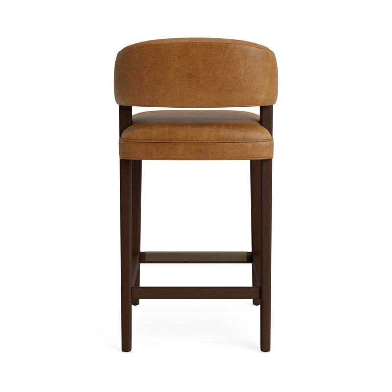 Keane Leather Bar Stool, Sienna, Bedford - Saddle, Bar Stool (30” Seat Height)