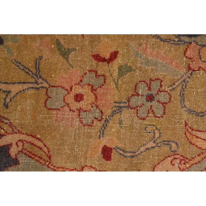 Tapis traditionnel avant teinture végétale pré-1900 12 x 22