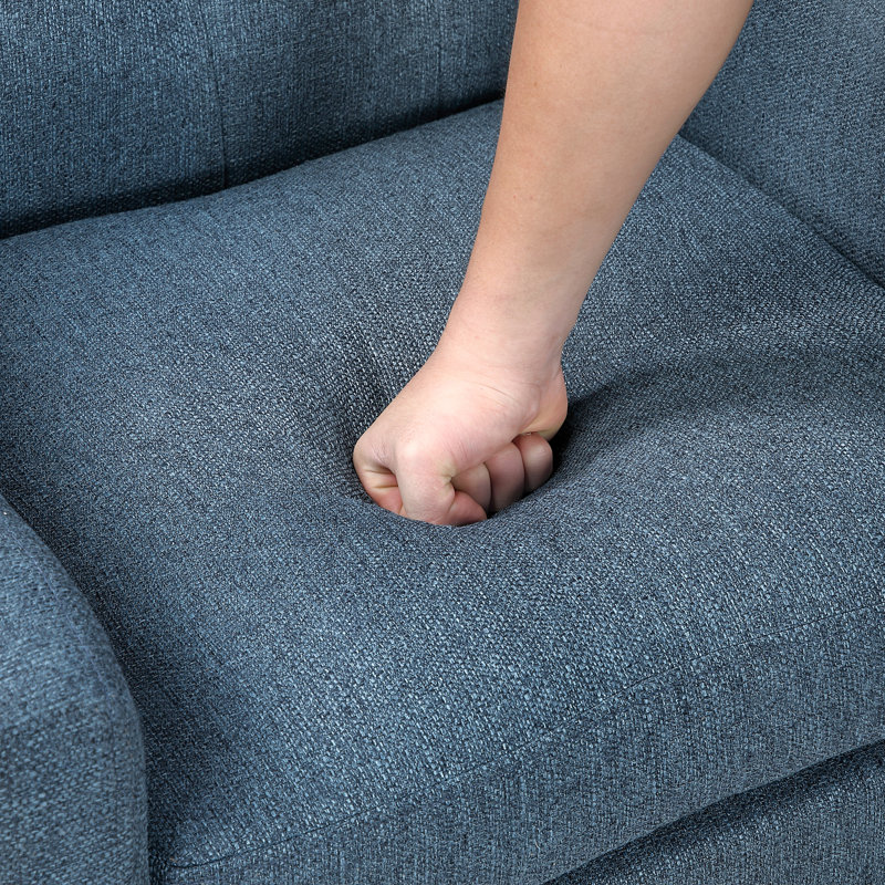 Élégante chaise d'appoint avec une base de siège en contreplaqué et une structure confortable en mousse robuste, Bleu