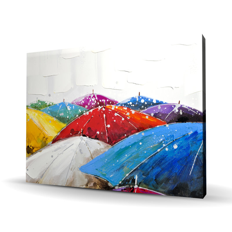 Colorful Umbrellas - Office Object Canvas for Home Decor