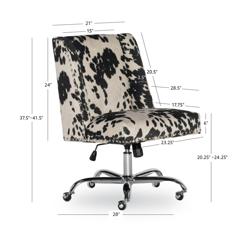 Chaise de travail pivotante et inclinable Dayton, Argent argent