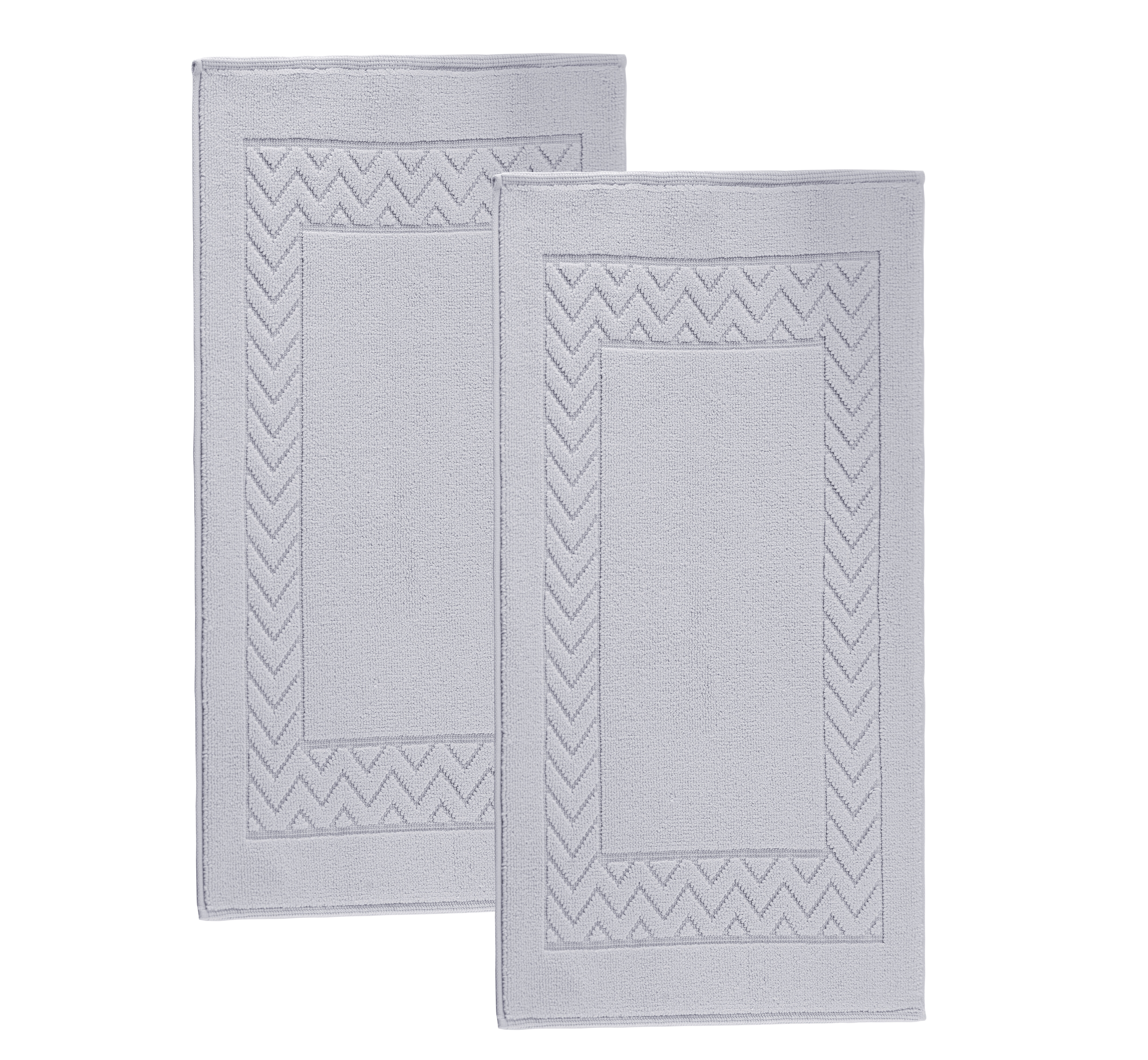 Enchante Home Vague Turkish Cotton 2 Piece Bath Mat Set