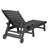 Lounge Chair with Side Table, 3-Piece Oversized Chaise Lounge Chair Setwith Wood Texture, All Weather Patio Lounge Chair with 5 Positions,Wheels &Cup Holder(include 2Lounge chairs and 1Table)-1379014240