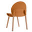 Ensemble de 4 chaises orange classiques - Pieds en bois de chêne rouge et ensemble de mobilier de salle à manger et de salon en PP