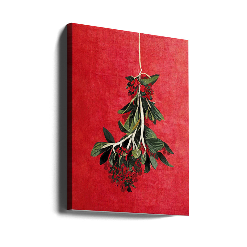 «Painted Mistletoe», art mural sur toile tendue, H 24 po x l 16 po