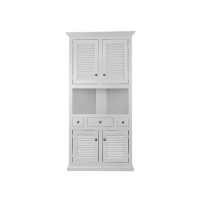 Modern Corner Dining Hutch with shutter doors