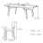 Sintered stone ash gray dining table set-107360959