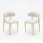 Ensemble de 2 chaises de salle à manger rembourrées en tissu de style campagnard moderne avec repose-pieds confortables, pieds en métal pour la cuisine et la salle à manger-67816488-67816491