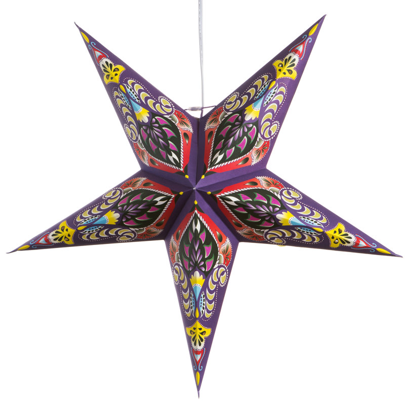 Éclairage pour étoile à papier ganasha, Mauve
