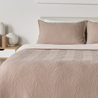 Ensemble de housse de couette et de taie décorative 2 pièces - Taille grand | Literie anti-humidité avec technologie PowerSnap | Housse douce et respirante pour les dormeurs chauds - lavable à la machine, rosé 88 po x 92 po