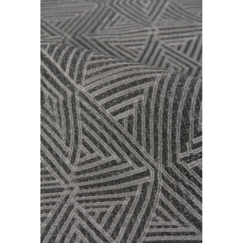 Pavilion Geometric Area Rug in Charcoal, Rectangle 8' x 10'