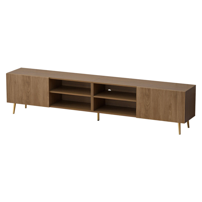 Meuble télé 86,6 po Modern, Noyer