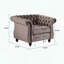 Fauteuil club Chesterfield - capitonné et clouté