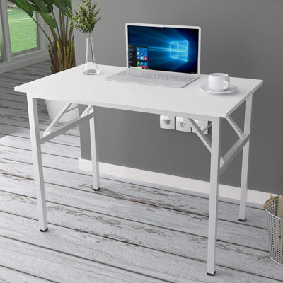 Katie Adjustable Metal Base Computer Desk