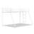Matte White Full Metal Construction Twin Over Low Bunk Bed, Mattress Ready, Attached Reversible For Bedroom Decor White, ,