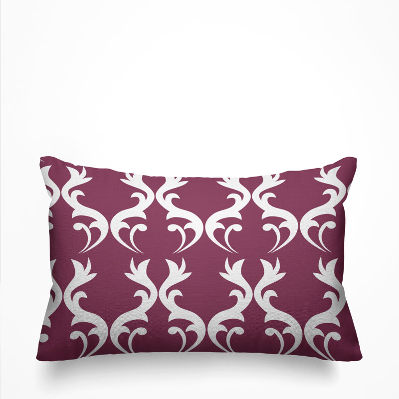 Housse et insert de coussin d'extérieur Galton, Prune