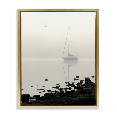Moored In Fog Floating Frame, design by Nicholas Bell