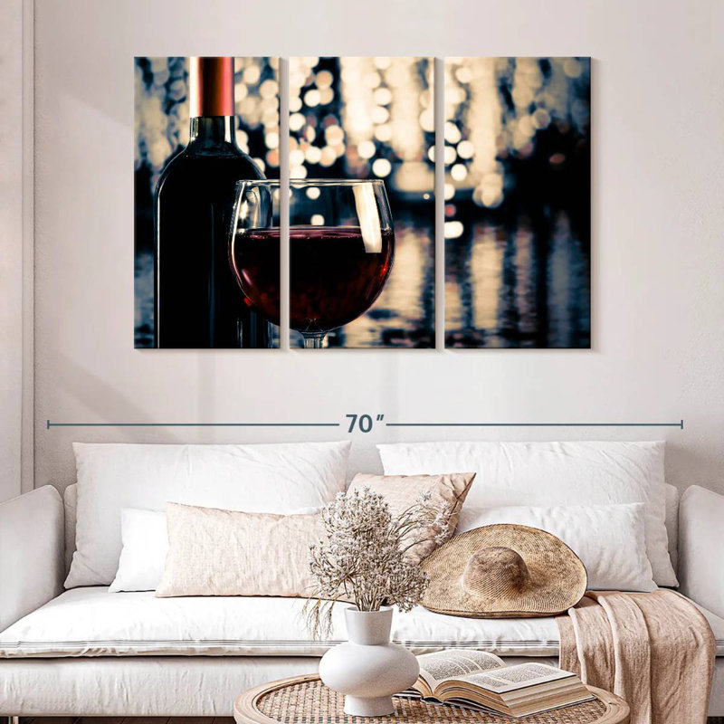 Yarlin Festive Red Wine, 32" H x 50" W