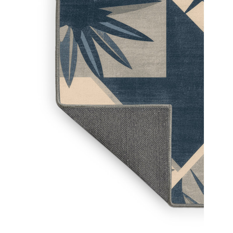 Tapis gris moelleux et doux de style Mid-Century moderne à motif géométrique Elbridge, 7x9