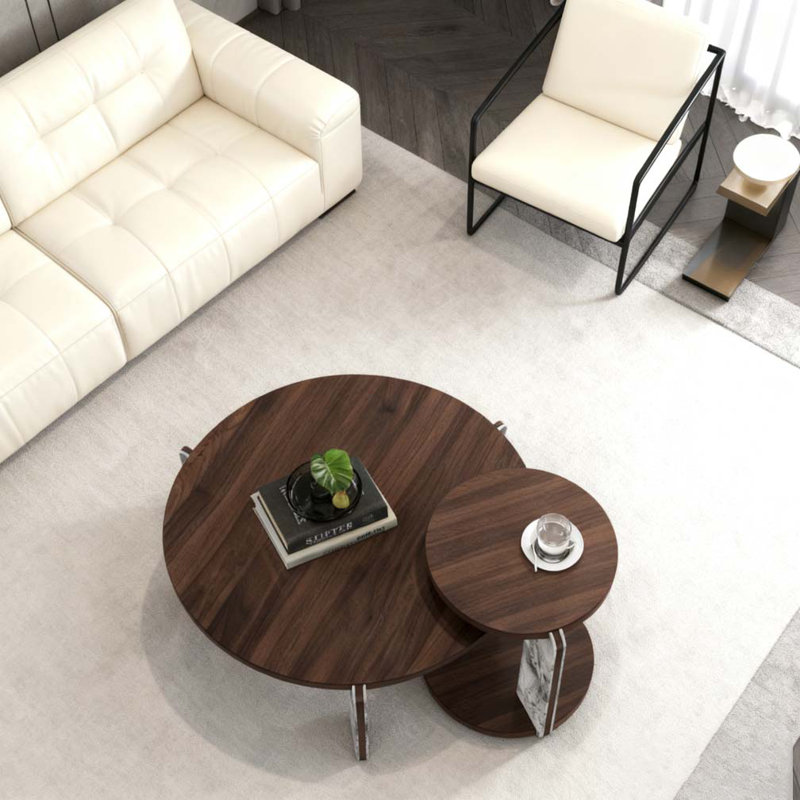 Modern Coffee Table with End Table Set
