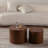 Nesting Coffee Table Set Of 2 Round Wooden Coffee Tables Circle Modern Table For Small Space Living Room Bedroom Accent End Side Table-551509312