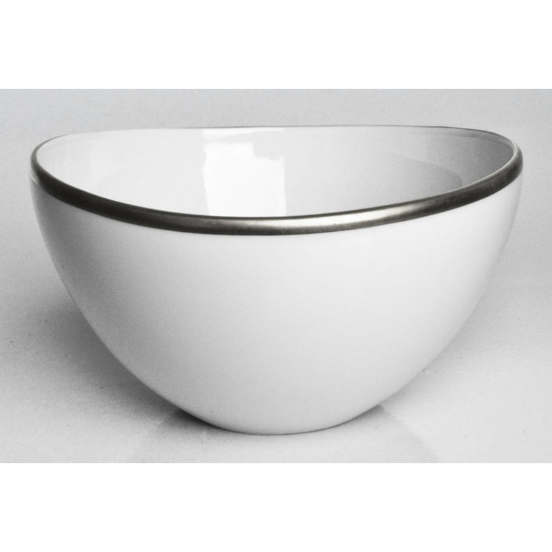 Simply Elegant Porcelain Fruit Bowl, Gray