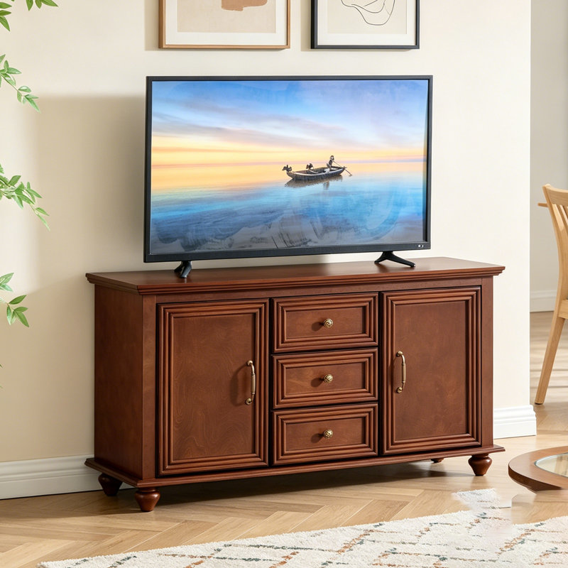 Mid Century Modern Sideboard With Spacious Storage, 2 Doors, 3 Drawers, Perfect For Kitchen, Dining, And Living Rooms, Walnut