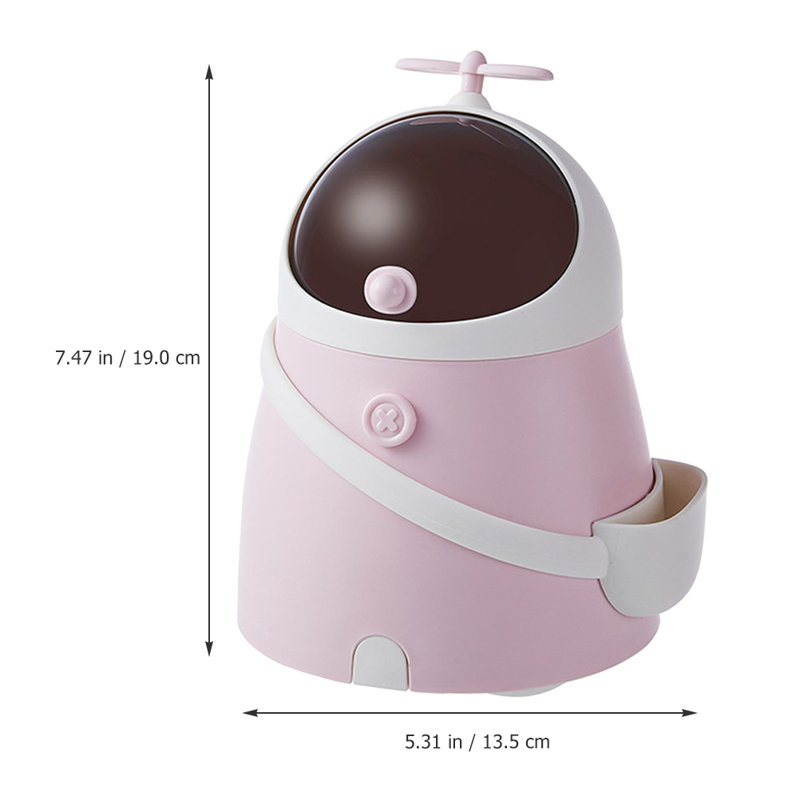 Trash Can Mini Trash Can Astronaut Spaceman Cute Waste Garbage Can Countertop Trash Can