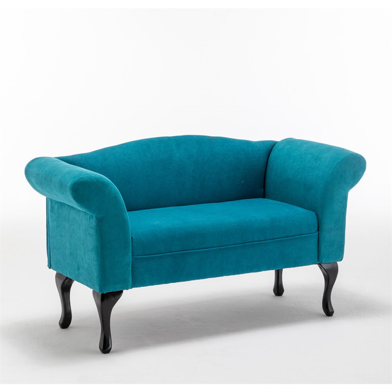 Beecham 52.76'' Upholstered Sofa, Blue Linen