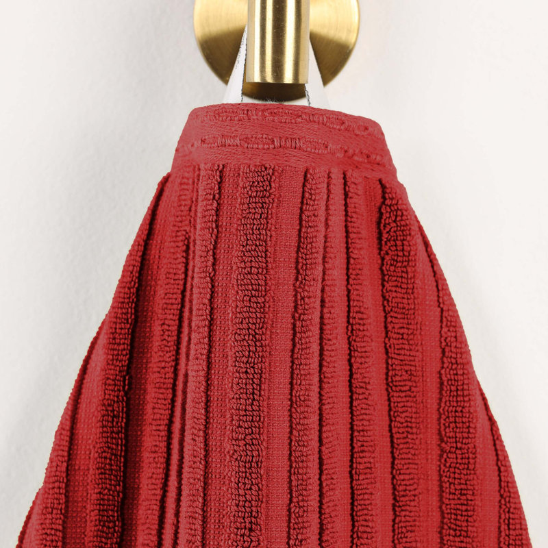 Ruvins 12 Piece 100% Cotton Towel Set, Burgundy
